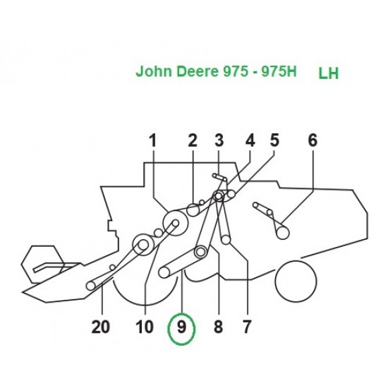 ΙΜΑΝΤΑΣ ΠΟΡΕΙΑΣ ΚΑΤΩ JOHN DEERE 975 Z34099