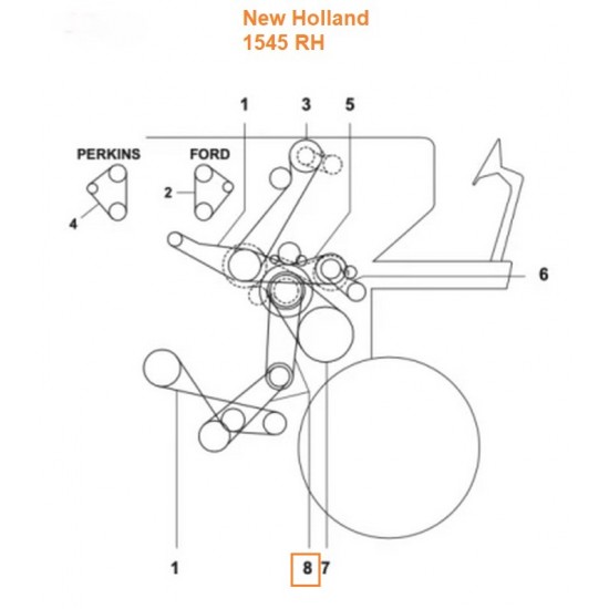 ΙΜΑΝΤΑΣ ΠΟΡΕΙΑΣ NEW HOLLAND 1545 230077